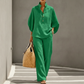 ⏰🔥LIMITED TIME 50% OFF!🔥50K+ SOLD!    Women's Stand-Up Collar Top & Wide-Leg Pants Set