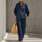⏰🔥LIMITED TIME 50% OFF!🔥50K+ SOLD!    Women's Stand-Up Collar Top & Wide-Leg Pants Set