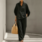 ⏰🔥LIMITED TIME 50% OFF!🔥50K+ SOLD!    Women's Stand-Up Collar Top & Wide-Leg Pants Set