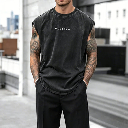 🔥While Supplies Last 40% OFF!🎉 Vintage Wash Loose Fit Gym Muscle Tee