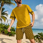 🌿SUMMER HOT SALE🌿🔥50K+ SOLD!💐50% OFF!  Men's Tracksuit Set – Yellow, Graphic, Quick-Dry, Summer