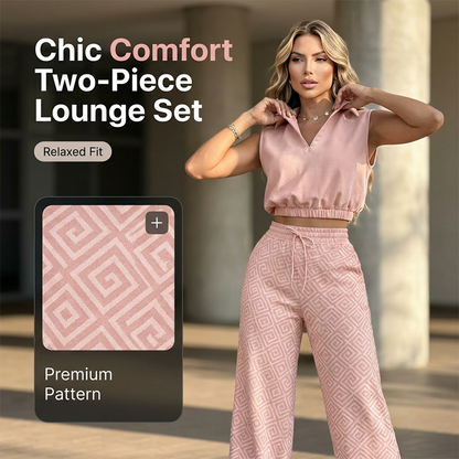 🎁2026 New Arrivals 48% OFF💥 👚 1 Top + 👖 1 Pants 💷 Just £15.50 each  🌸Women's Two-Piece Lounge Set with Drawstring Pants