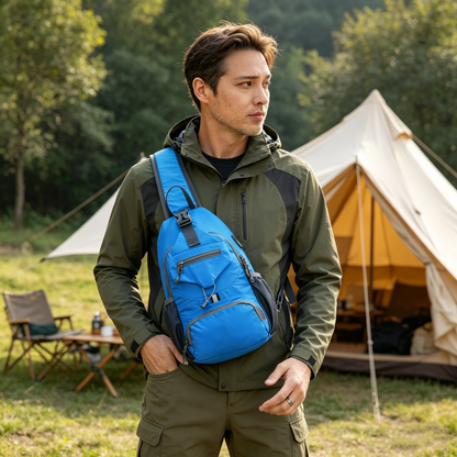 🎒 50% ❤️Men’s Outdoor Sling Bag🌿 – Water-Resistant Multi-Pocket Crossbody for Travel & Daily Use 🌦️