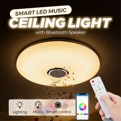 ⏰🔥LIMITED TIME 50% OFF!🔥50K+ SOLD ! Smart LED Music Ceiling Light with Bluetooth Speaker