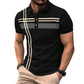 👔 LIMITED-TIME 50% OFF! 💐  🎁Buy 3 Get 15% & Buy 4 get 25% off!!💖 Men's Striped Top – Short Sleeve, Collared ✨