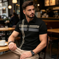 👔 LIMITED-TIME 50% OFF! 💐  🎁Buy 3 Get 15% & Buy 4 get 25% off!!💖 Men's Striped Top – Short Sleeve, Collared ✨