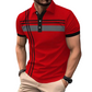 👔 LIMITED-TIME 50% OFF! 💐  🎁Buy 3 Get 15% & Buy 4 get 25% off!!💖 Men's Striped Top – Short Sleeve, Collared ✨