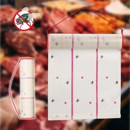 🌿 50% OFF NOW! ⏰ Powerful Odorless Fly Roll Tape – Sticky, mess-free & perfect for kitchens, stables or patios – traps flies without chemicals 🏠