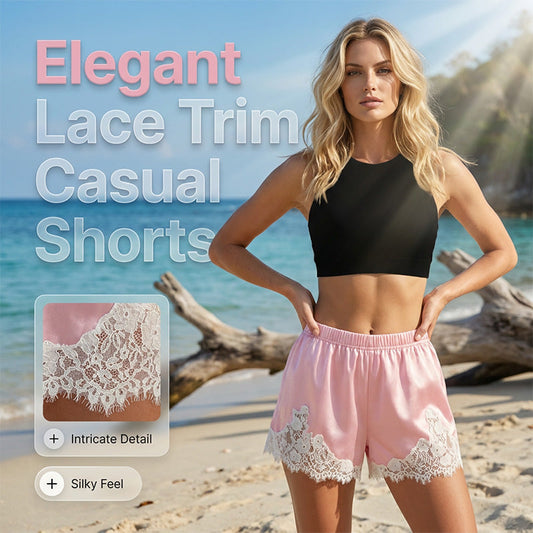 🌿🔥LIMITED TIME 50% OFF!🔥50K+ SOLD! ✨Satin Lace Trim Shorts