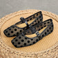 🩰🌿🔥LIMITED TIME 50% OFF!🔥50K+ SOLD!  Buy 3 Get 15% & Buy 4 get 25% off!!💖 Polka Dot Mesh Mary Jane Flats