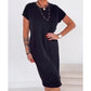 👗 50% OFF NOW! 🛍️ Women's Casual Short Sleeve T-Shirt Dress – Soft, Breathable & Pockets Included 🌿
