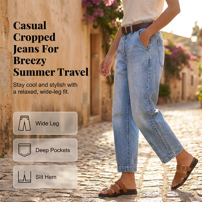 👖 50% OFF NOW! 🎁  Women's High Waisted Cropped Barrel Jeans – 2026 New Arrivals & Hot Sale – Curve-friendly, relaxed fit & perfect for a trendy casual look 👟