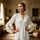 📢📢50% OFF !! ⏰ V-Neck Ruffled Sleeve Top – Flowy & lightweight – Elegant casual blouse, perfect for summer or office – feminine and breathable ✨🌿
