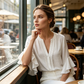 📢📢50% OFF !! ⏰ V-Neck Ruffled Sleeve Top – Flowy & lightweight – Elegant casual blouse, perfect for summer or office – feminine and breathable ✨🌿