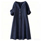 💕Buy Extra, Gift Better 💕	  👗🔥LIMITED TIME 50% OFF!🔥  👗 Women’s Casual V-Neck Button Down Tunic Dress✨