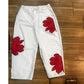 👖 LIMITED-TIME 50% OFF! 🌸✨ Women's Floral Wide-Leg Jeans – Unique Appliqué, Soft, 6 Colors 🌸