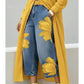 👖 LIMITED-TIME 50% OFF! 🌸✨ Women's Floral Wide-Leg Jeans – Unique Appliqué, Soft, 6 Colors 🌸