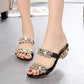 👡✨ Women’s Rhinestone Flat Sandals – Chic Metal Accent Summer Style | 50% OFF Today