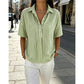 👕 LIMITED-TIME  OFF! ✨ Women's Striped Short-Sleeve Shirt – Relaxed Fit, V Neck, 9 Colors 🍂