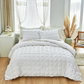 📢📢🛏️40% OFF !! ⏰ 💤Have a good night's sleep 💤  3-Piece Pintuck Textured Duvet Cover Set