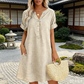 🏖️HOT DEAL 50% OFF! 👗 Women's V-Neck Tunic Dress – Relaxed Fit, Pockets & Breathable
