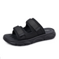 🖤👣 Men’s Adjustable Dual-Strap Slide Sandals🍀 – Breathable Mesh, Soft Cushioning & Wear-Resistant Traction🛡️