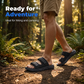 🖤👣 Men’s Adjustable Dual-Strap Slide Sandals🍀 – Breathable Mesh, Soft Cushioning & Wear-Resistant Traction🛡️