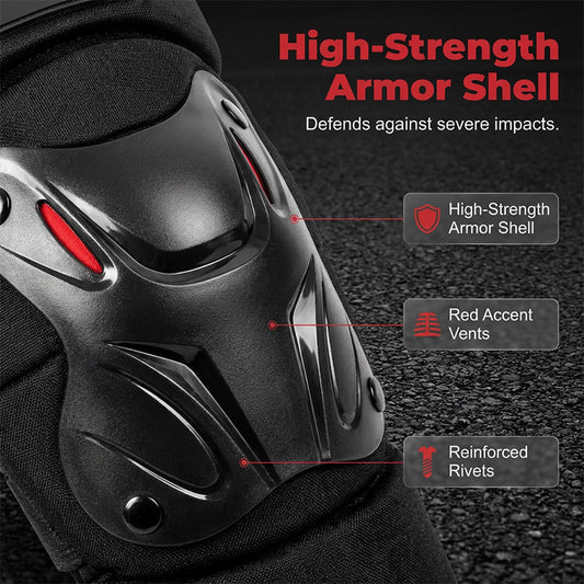 🏍️ LIMITED-TIME 49% OFF! ✨ Motorcycle Knee & Elbow Guard Set – Hard Shell, Articulated Design, Breathable 🛡️