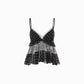 👗 🌈LIMITED-TIME 50% OFF! 🍀  🌸 Ruffled Lace Trim Camisole Top 🌸– A-Line Silhouette, Mesh Fabric, Feminine Allure ✨