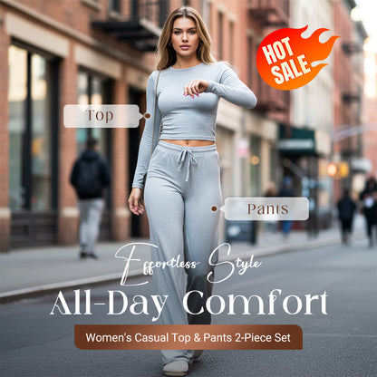 👚👖🌈 LIMITED-TIME 54% OFF! ✨ Women’s Casual Top & Pants 2-Piece Set – Soft Blended Fabric, Flattering Silhouette & Adjustable Drawstring Waist 🌸