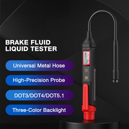 🔥LIMITED TIME 50% OFF!🔥 🚗🧪⚠️ High-Precision Brake Fluid Tester – Quick Moisture Detection, 3-Colour Alert & Flexible Metal Probe