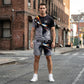 🎁2026 New Arrivals 50% OFF💥Men's Abstract Print T-Shirt and Shorts Set