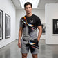 🎁2026 New Arrivals 50% OFF💥Men's Abstract Print T-Shirt and Shorts Set