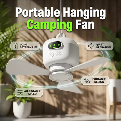⏳🔥LIMITED-TIME 56% OFF! 🌬️ Rechargeable Ceiling Fan with LED Lights – Cool & Bright Anywhere ✨