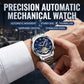 ⌚ Men’s Automatic Mechanical Watch – Open-Heart Dial, Stainless Steel Strap & 30M Water Resistance