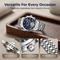 ⌚ Men’s Automatic Mechanical Watch – Open-Heart Dial, Stainless Steel Strap & 30M Water Resistance