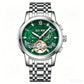 ⌚ Men’s Automatic Mechanical Watch – Open-Heart Dial, Stainless Steel Strap & 30M Water Resistance