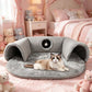 🐱 53% OFF NOW! 🛏️ Plush 2-in-1 Cat Tunnel Bed – Collapsible, scratch-resistant & cozy – combines hideaway tunnel with soft sleeping pad – perfect for play, rest & pouncing 🐾