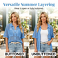 🌸 50% OFF NOW! 🌸Women Short Sleeve Knit Button Shirt Free Gift Necklace