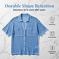 🌸 50% OFF NOW! 🌸Women Short Sleeve Knit Button Shirt Free Gift Necklace