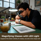 🔍2026 HOT SALE 50K+ Sold 50% OFF! 2X-24X Head Mount LED Magnifying Glass, Hands-Free Precision Magnifier with Dual LED Lights, High Clarity Lens for Soldering, Electronic Repair, Jewelry Making & DIY Crafts