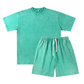 Men's Vintage Style T-Shirt and Solid Color Shorts Set