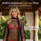 🏆 Last Day Special Price 💲12.99! 💐Summer Metallic Crochet Cover-Up – Lightweight, Flowy & Effortlessly Stylish summer outfit