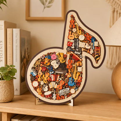 📢📢51% OFF !! ⏰Wooden Musical Note Jigsaw Puzzle🎶🧩