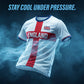 ⚽️40% OFF England Football Tee – Red Cross & Flag Graphic, Athletic Fit, Breathable for World Cup 2026 🏆⚽