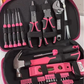 💗 Pink DIY Tool Kit – Compact Hand Tool Set for Everyday Repairs, Furniture Assembly & Home Projects 🛠️📦