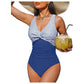 👙 Women’s Ruched Tummy Control Swimsuit – Supportive Wide Straps, Full Coverage & Beach-Ready Style