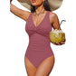 👙 Women’s Ruched Tummy Control Swimsuit – Supportive Wide Straps, Full Coverage & Beach-Ready Style
