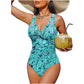 👙 Women’s Ruched Tummy Control Swimsuit – Supportive Wide Straps, Full Coverage & Beach-Ready Style