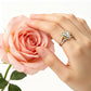 💍 Two-Tone Layered Heart Ring – Gold & Silver Finish, Puffy Heart Design & Stacked Band Style